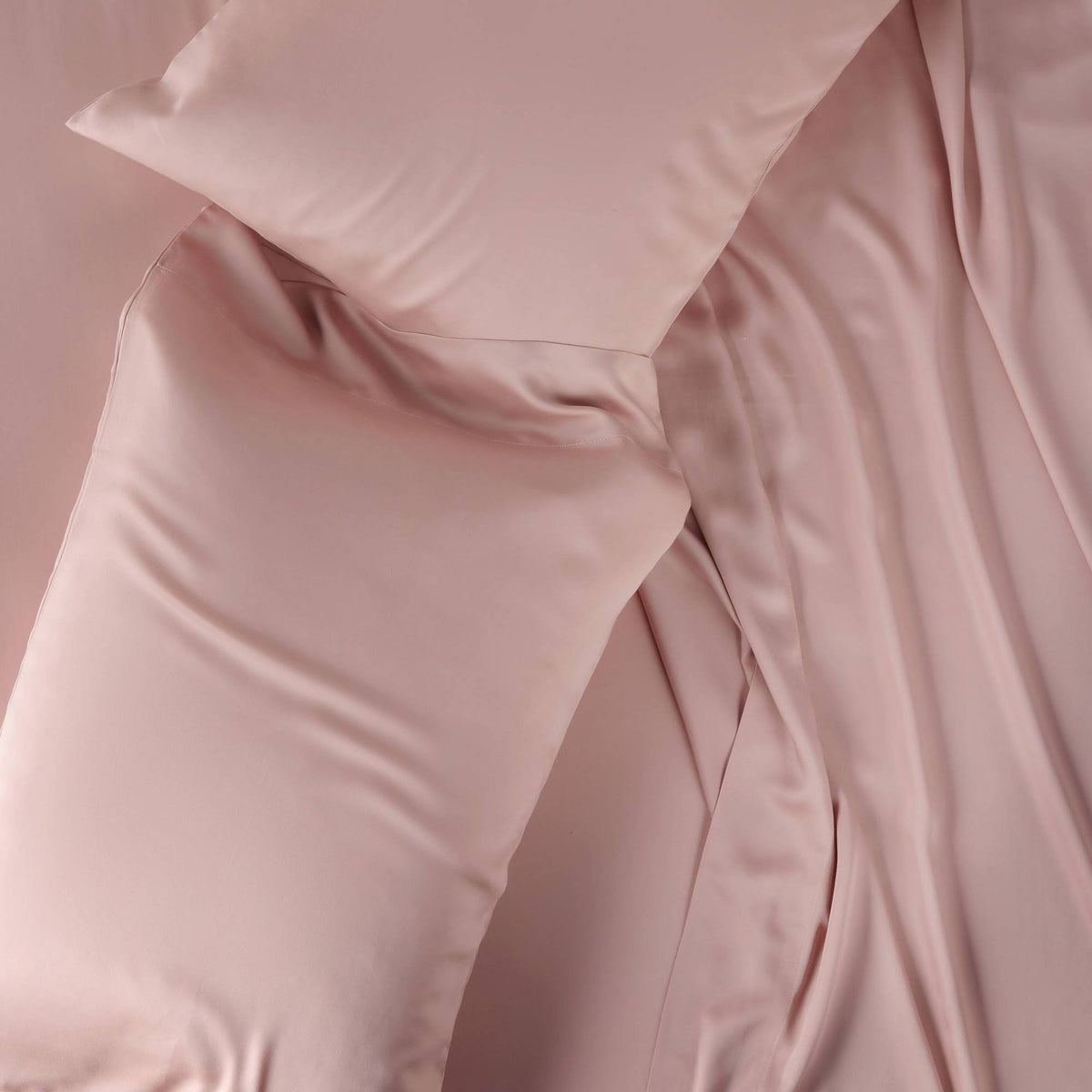 California King 400 Thread Count Washed Lyocell Solid Sheet Set Blush E18388