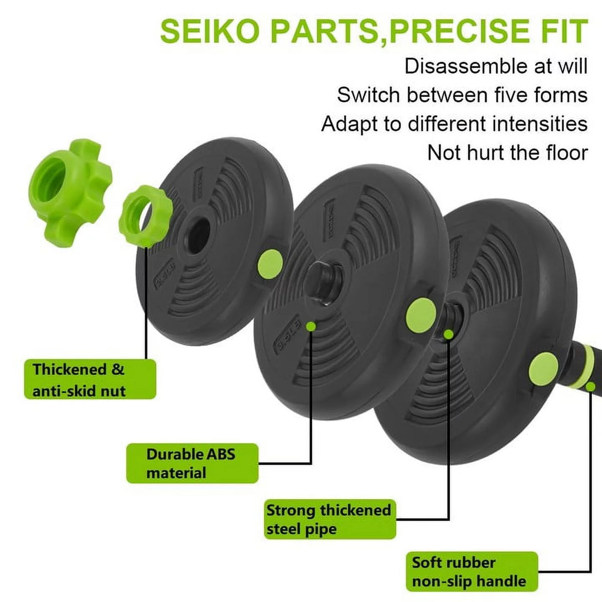 Adjustable Dumbbells Set 4 in 1 Non-slip Handles E481