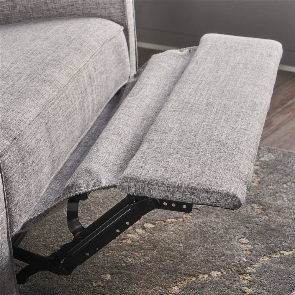 Light Gray Tweed Loveseat Recliner G9802
