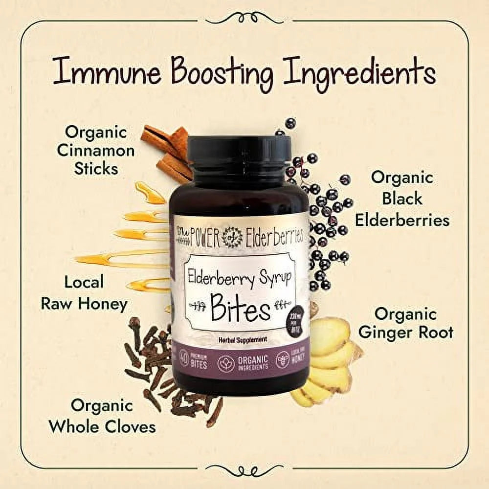 Vegetarian Elderberry Syrup Bites 40 Count M755538