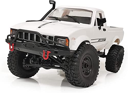 RC Crawler 4x4 Remote Control Rock Crawler Pickup Truck with Led Light, 2.4 Ghz 1/16 Scale All Terrain Car Brushed RTR U245601
