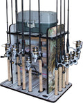 14 Fishing Rod Rack with 4 Utility Box Storage Capacity & Dual Rod Clips, Pack of 2 D7464
