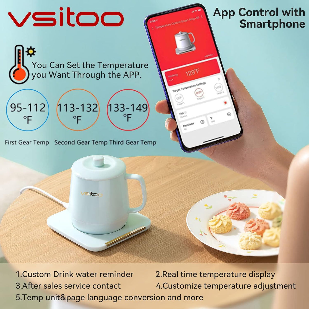 App Temperature Control Smart Mug, 12oz J509