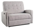 Light Gray Tweed Loveseat Recliner G9802