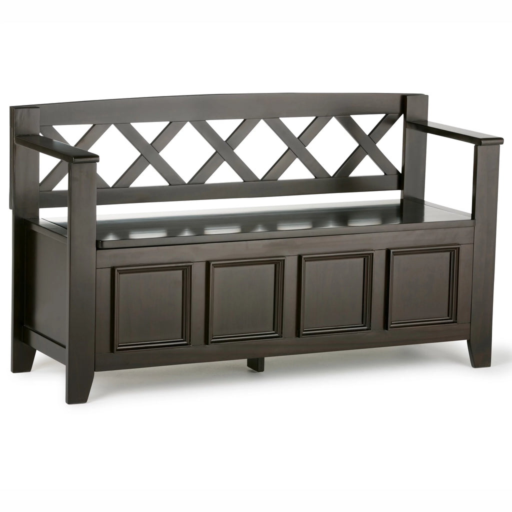 Solid Wood 48 inch Wide Storage Bench B389