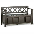 Solid Wood 48 inch Wide Storage Bench B389