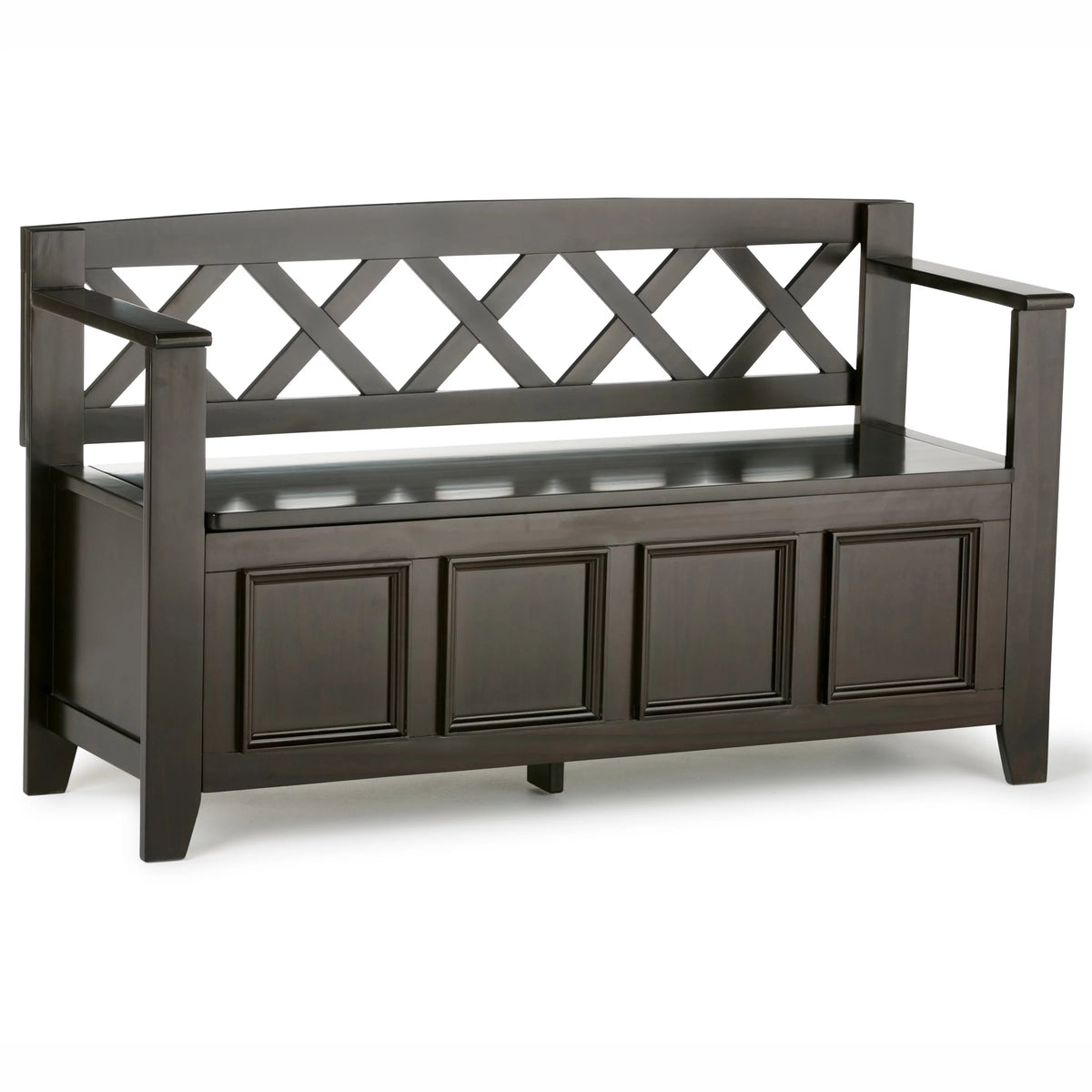 Solid Wood 48 inch Wide Storage Bench B389