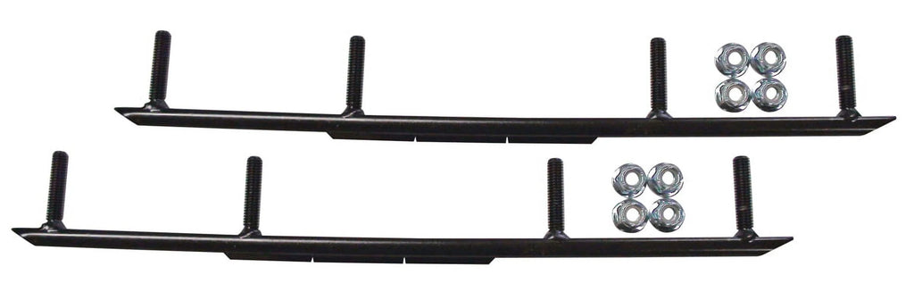 Blue Snowmobile Skis with 6" Round Bars Complete Kit Y4920