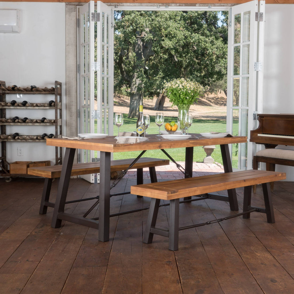 Acacia Wood Dining Set N214