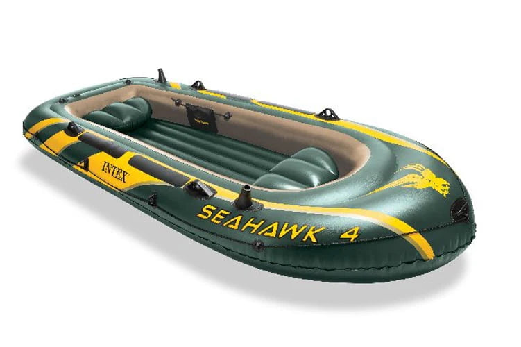 Inflatable 4 Person Boat Raft Set with Oars & Pump T4570