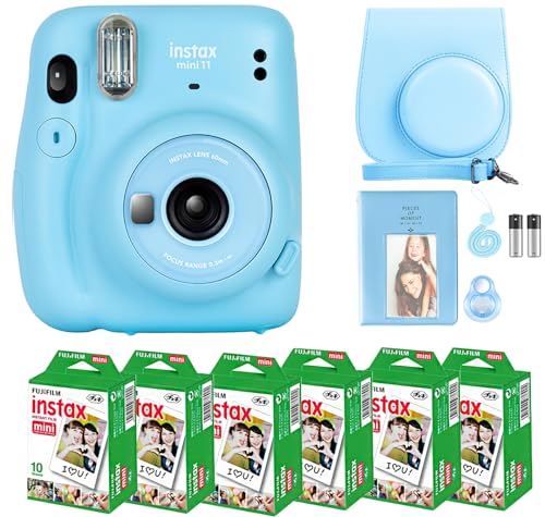 Charcoal Gray Instant Camera with Instant Mini Film and Accessories J94841