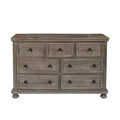7 Drawer Wooden Dresser with Metal Pulls K5963
