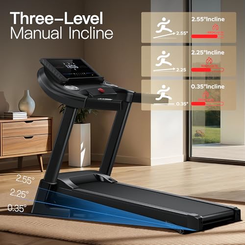 Home Folding Treadmill with Pulse Sensor, 2.5 HP, 7.5 MPH, 265 LBS Capacity K2178