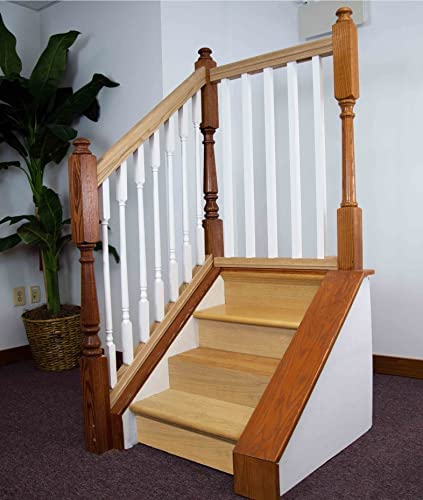 Primed White Wood Colonial Stair Rail Section Kit (7 foot 6 inches) G8727