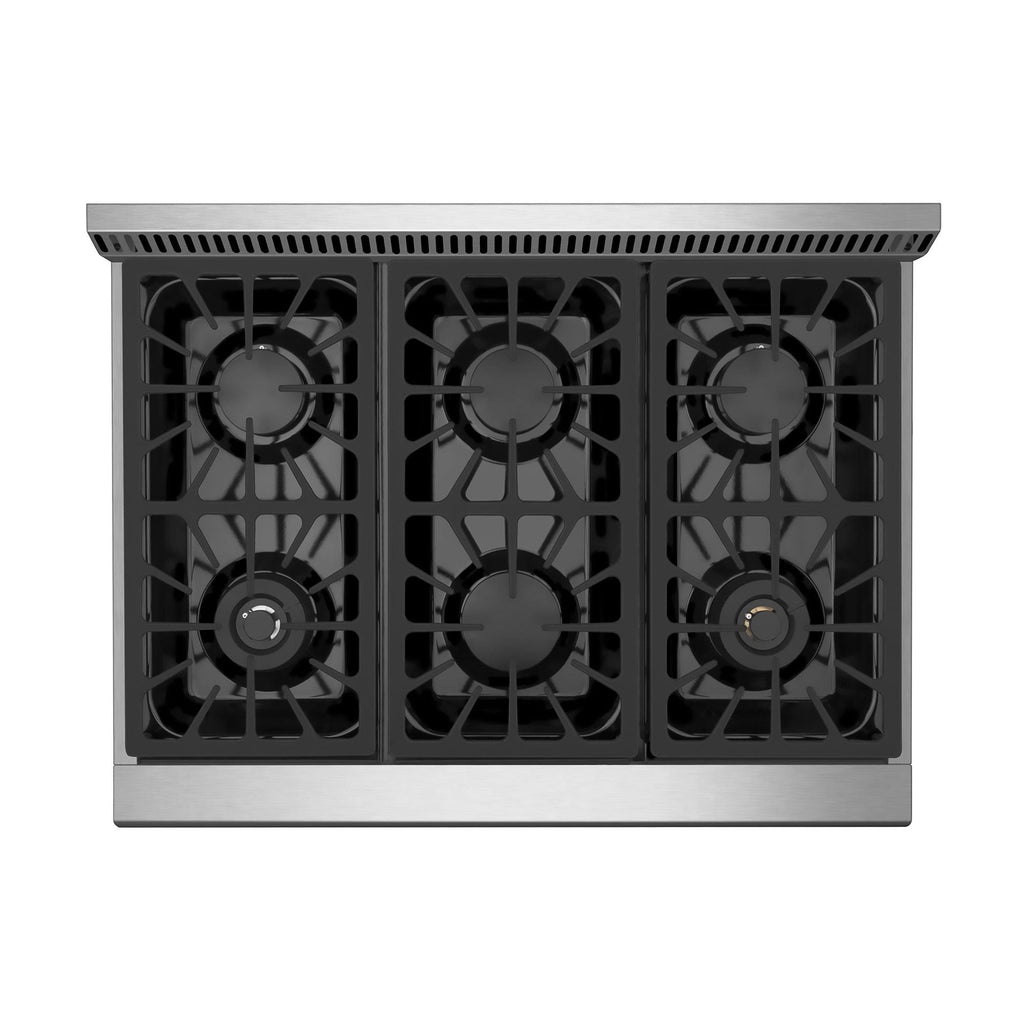 36 in. Recessed Gas Stove Cooktop with 5 Sealed Burners in Stainless Steel U66672