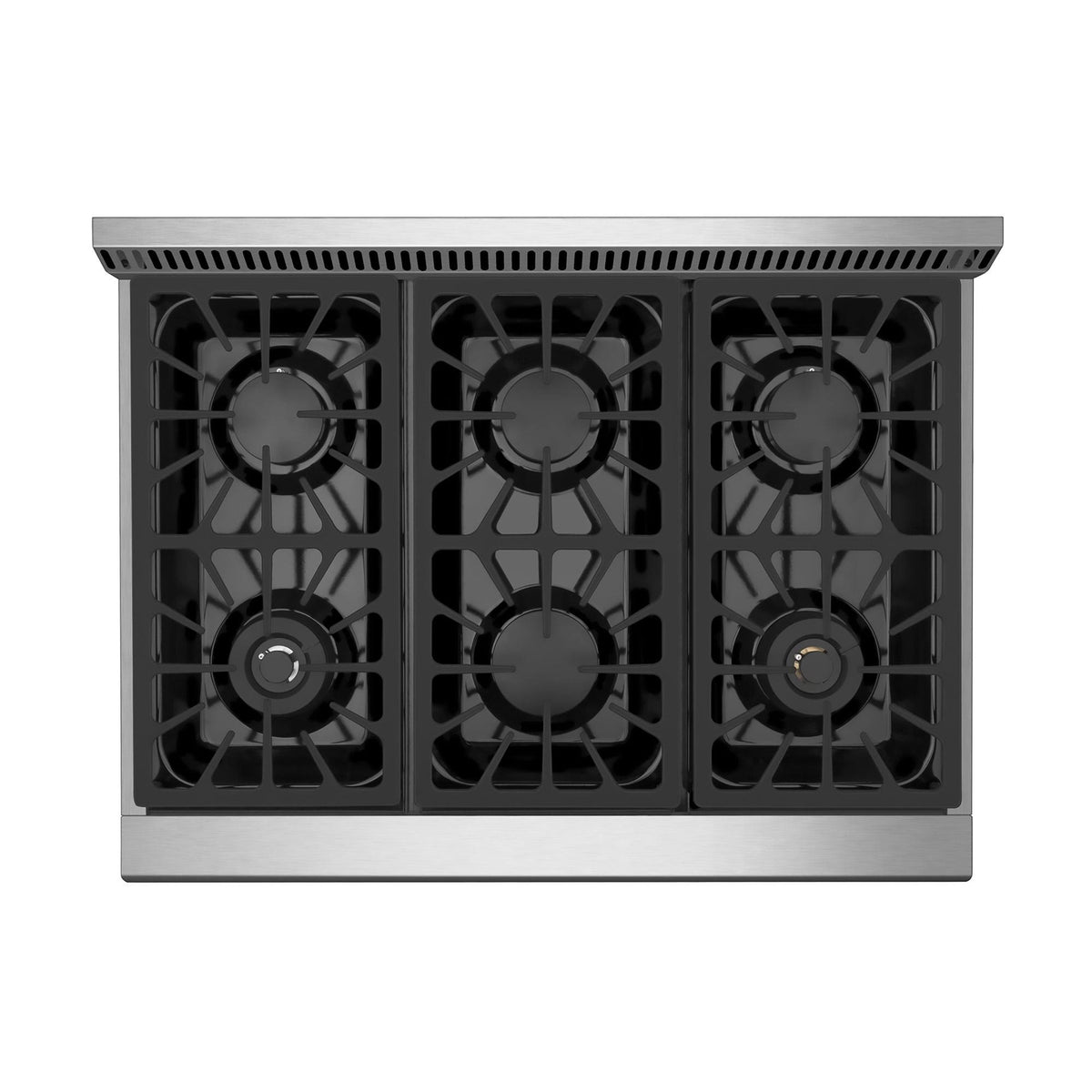 36 in. Recessed Gas Stove Cooktop with 5 Sealed Burners in Stainless Steel U66672