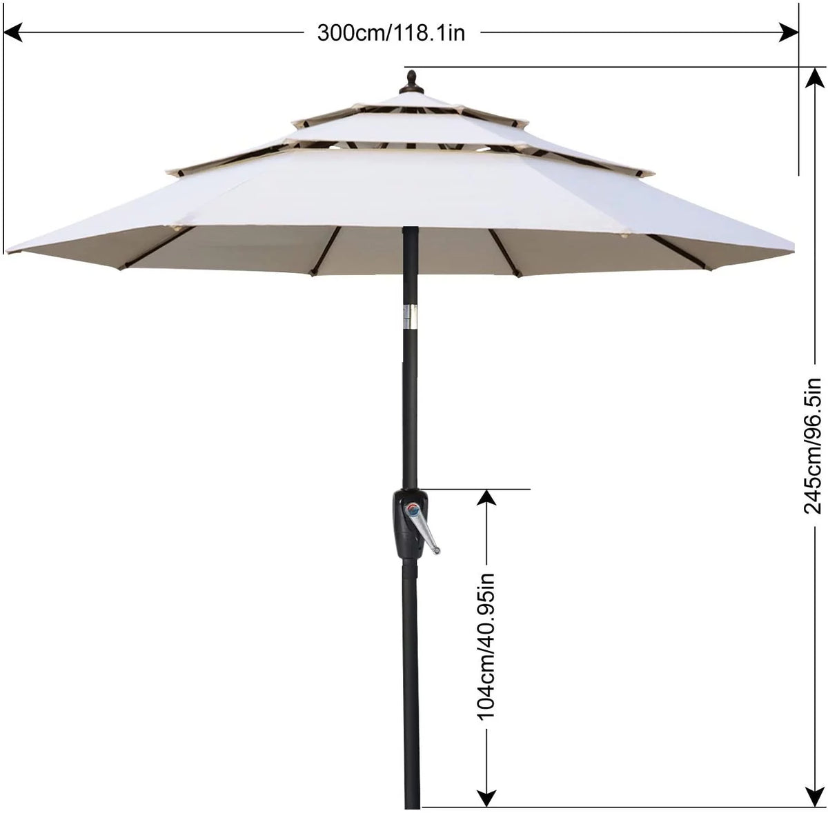 7.5FT Patio Umbrella with Push Button Tilt Y735083