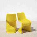 Yellow Stacking Patio Dining Side Chair (Set of 2) U648
