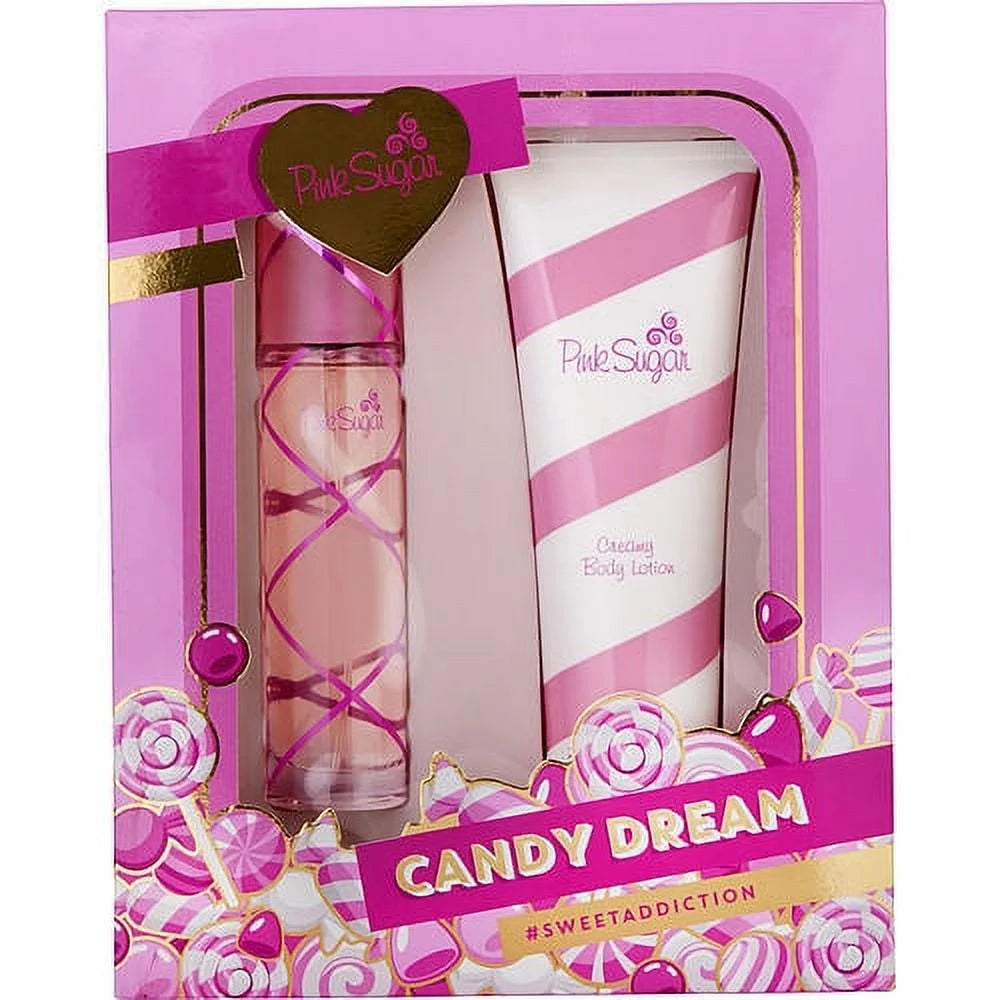 Pink Sugar EDT Spray and Body Lotion Set D5155