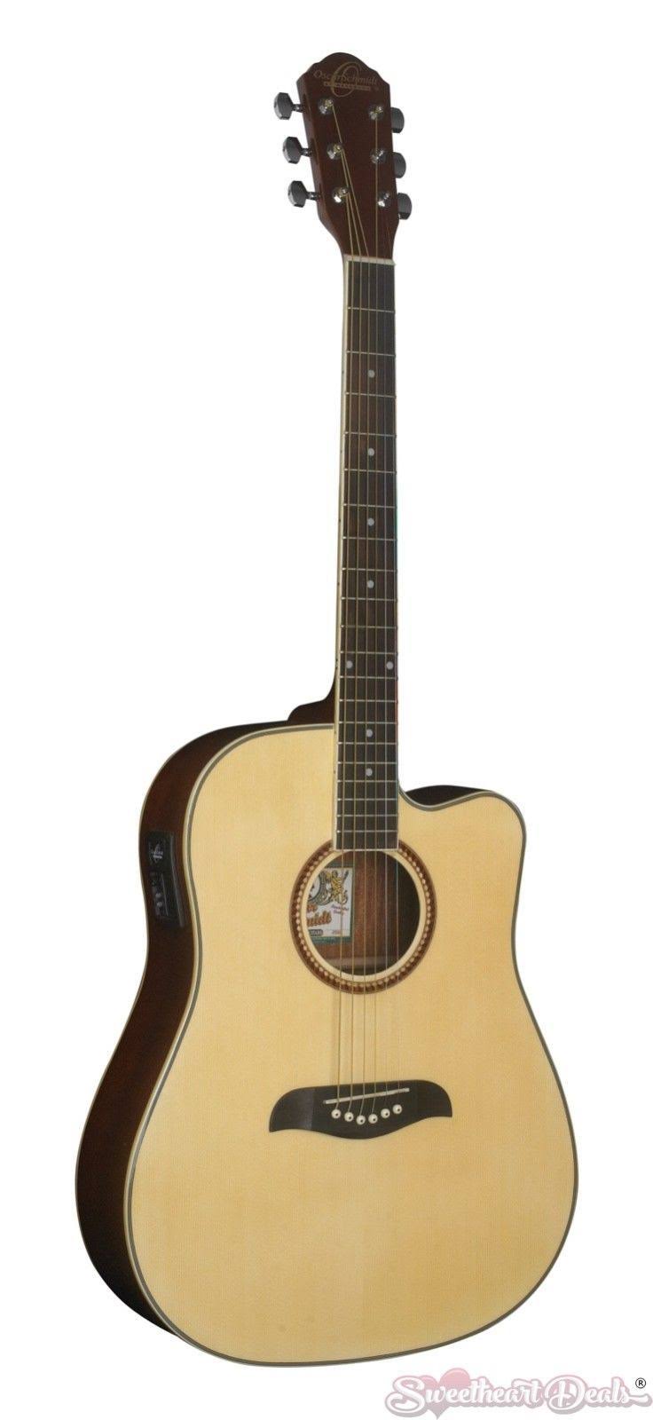 Natural Dreadnought Acoustic Electric Guitar S448