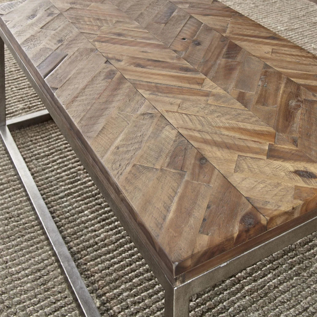 Distressed Brown Wood Coffee Table J62016