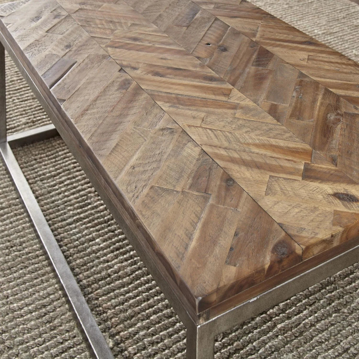 Distressed Brown Wood Coffee Table J62016