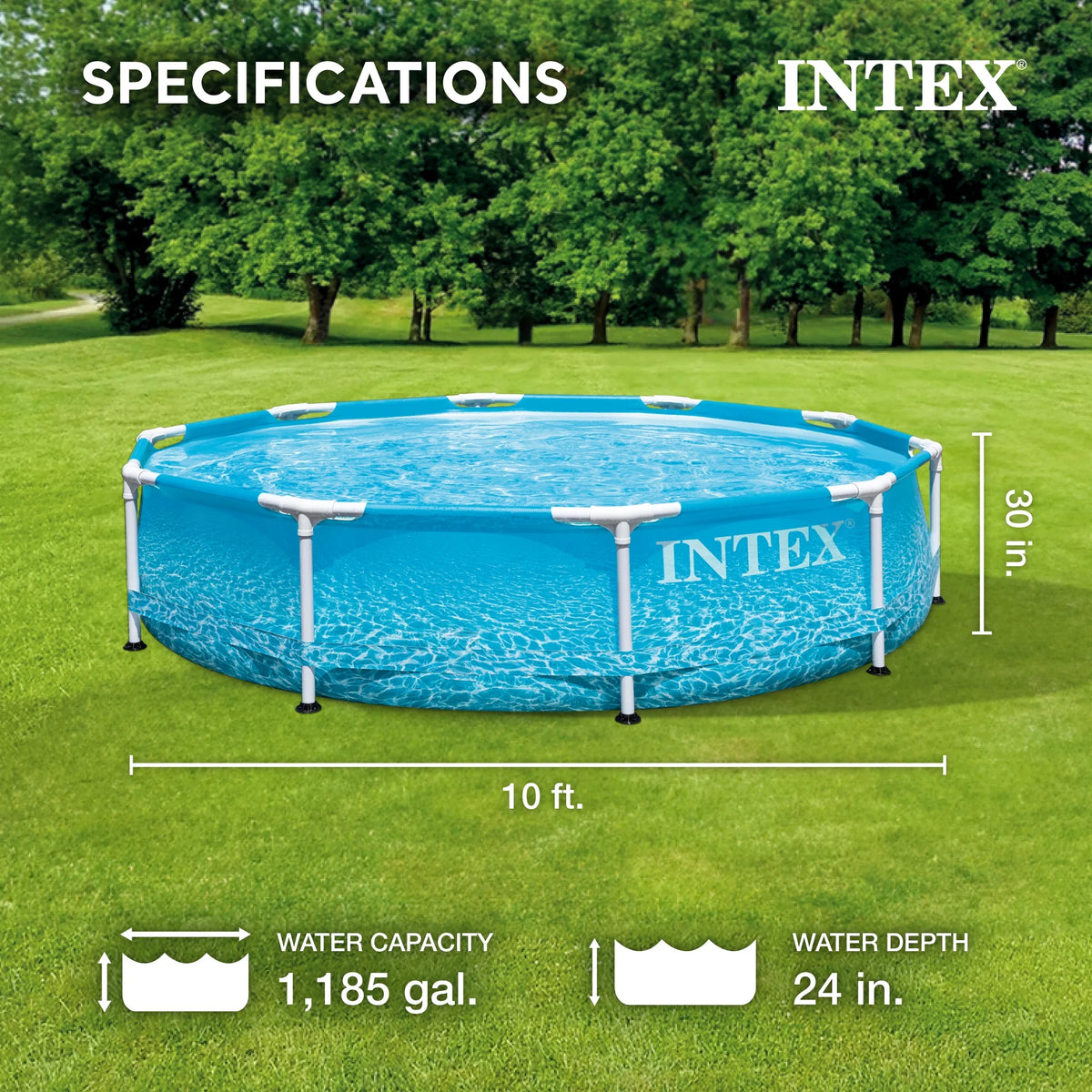 10' x 30 Above Ground Steel Frame Swimming Pool V4856