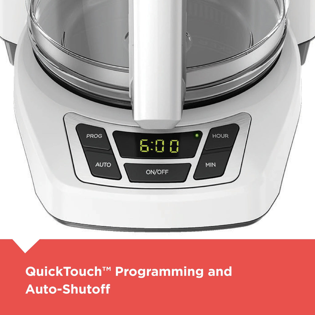 White 12-Cup Programmable Coffeemaker X316931