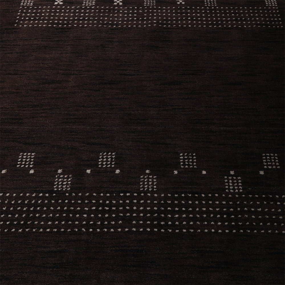 Hand Knotted Wool Area Rug Brown 3'x5' Q3097