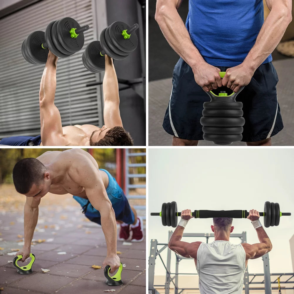 Adjustable Dumbbells Set 4 in 1 Non-slip Handles E481