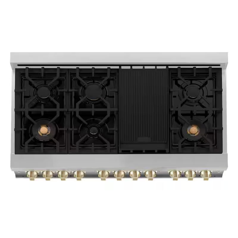 48 in. 7-Burner Double Oven Dual Fuel Range P858304