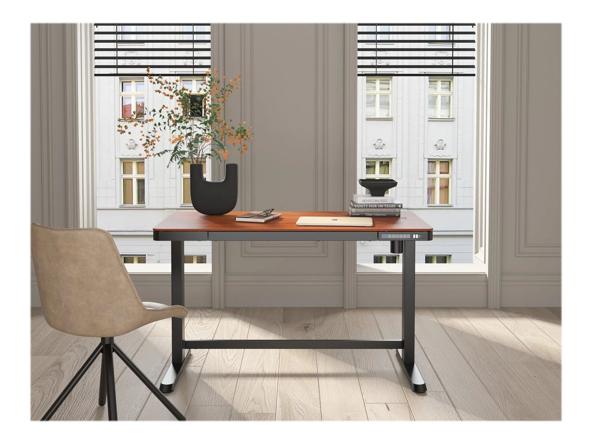 Sit/standing desk electric height adjustment walnut V23552