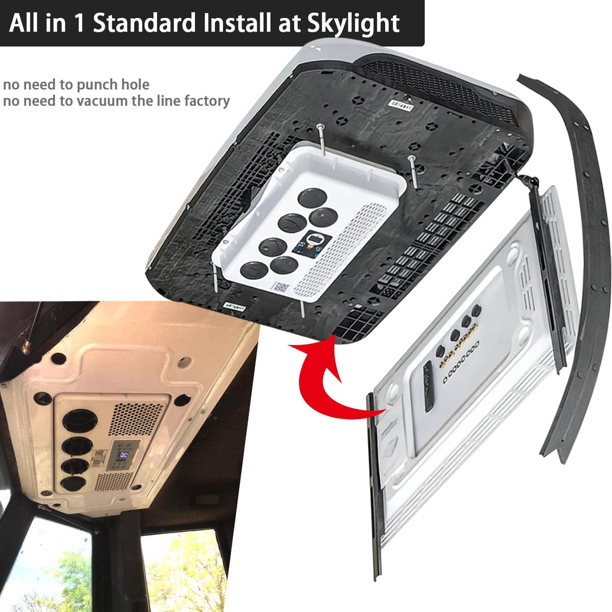 13,500 BTU Non-Ducted Rooftop Air Conditioner for RV P538
