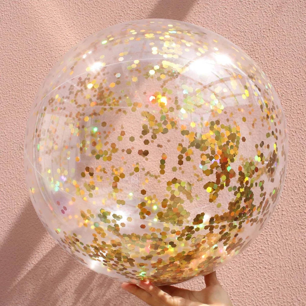 Transparent Glitter Ball Beach Balls B535789