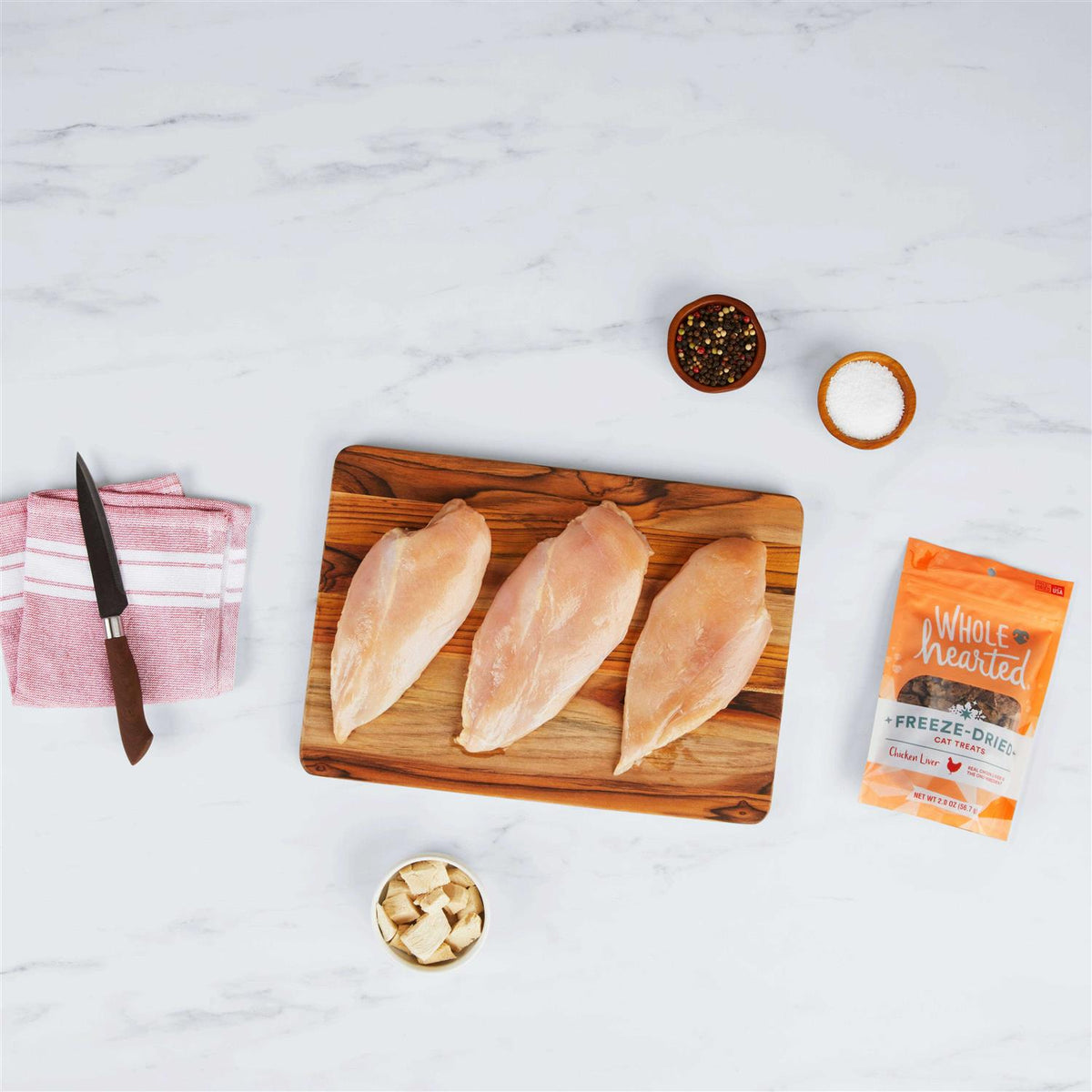 Chicken Liver Freeze-Dried Cat Treats D8541