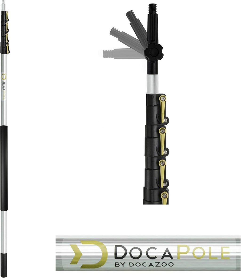 Wall Duster with Telescoping Pole and Chenille Microfiber Cleaning Head A778325
