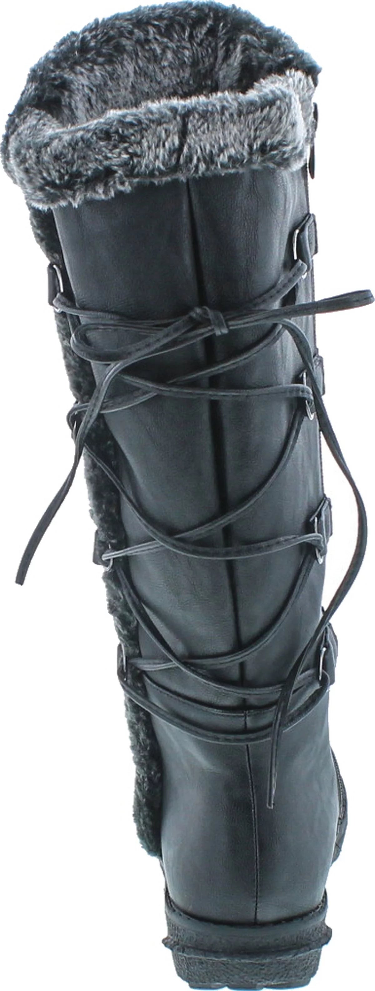Womens Back Lace Up Knee High Boots Y462
