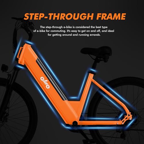 26" Step-Through Electric Bike with Removable Battery V246