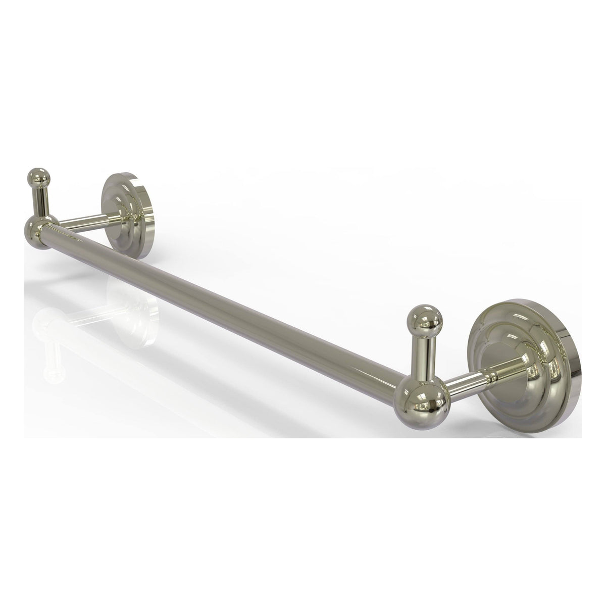 Polished Nickel Towel Bar with Integrated Hooks S2154