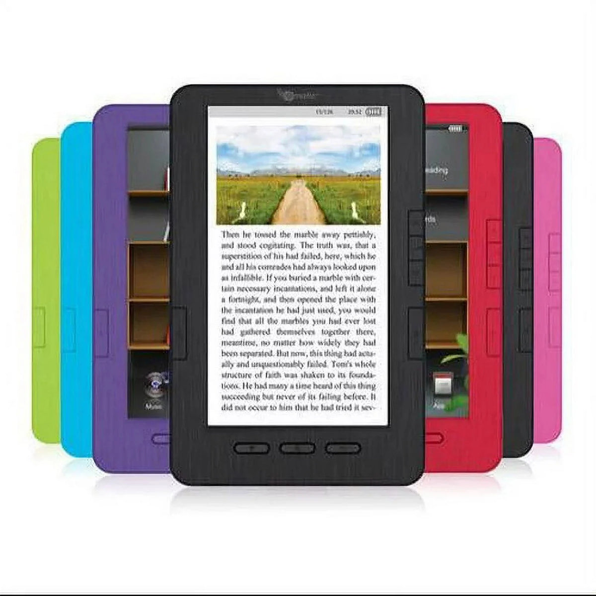 7" eBook Reader with Video Playback, Music Playback, FM Radio B2578