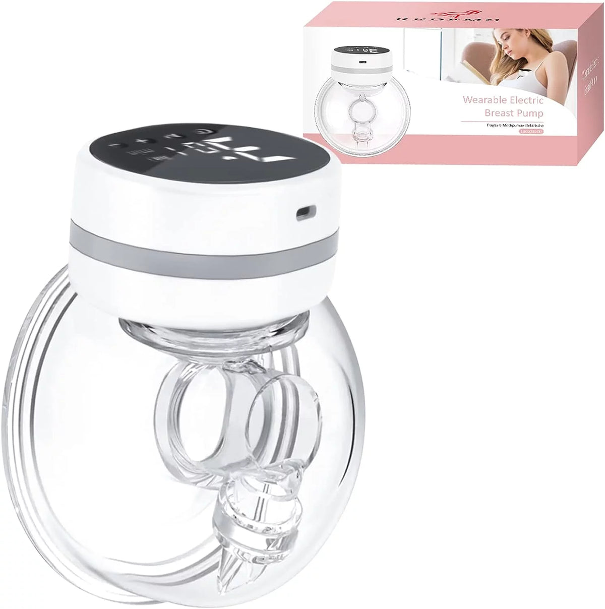 Wearable Portable Electric Breast Pump 3 Modes 9 Suction Levels White X10522