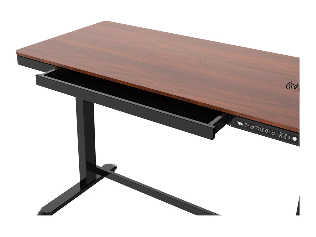 Sit/standing desk electric height adjustment walnut V23552