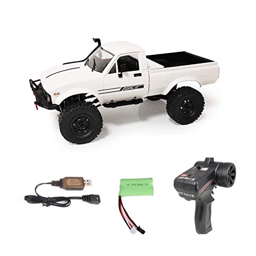 RC Crawler 4x4 Remote Control Rock Crawler Pickup Truck with Led Light, 2.4 Ghz 1/16 Scale All Terrain Car Brushed RTR U245601