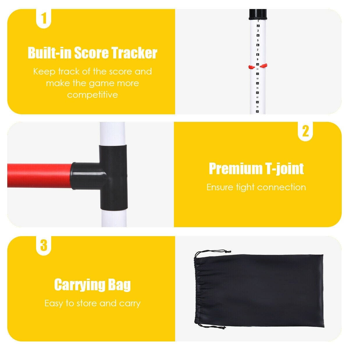 Ladder Ball Toss Game Set with Carrying Bag U641086