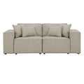Beige Linen Loveseat V2853