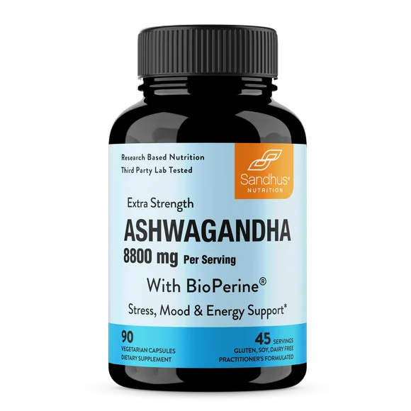 Extra Strength Ashwagandha with Black Pepper Extract 90 Ct L844844