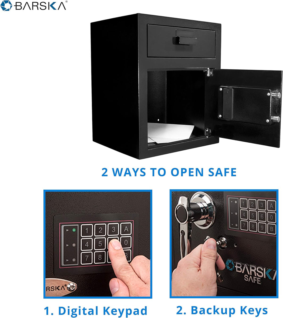 Large 1.10 Cubic Ft Digital Keypad Security Depository Drop Safe G943