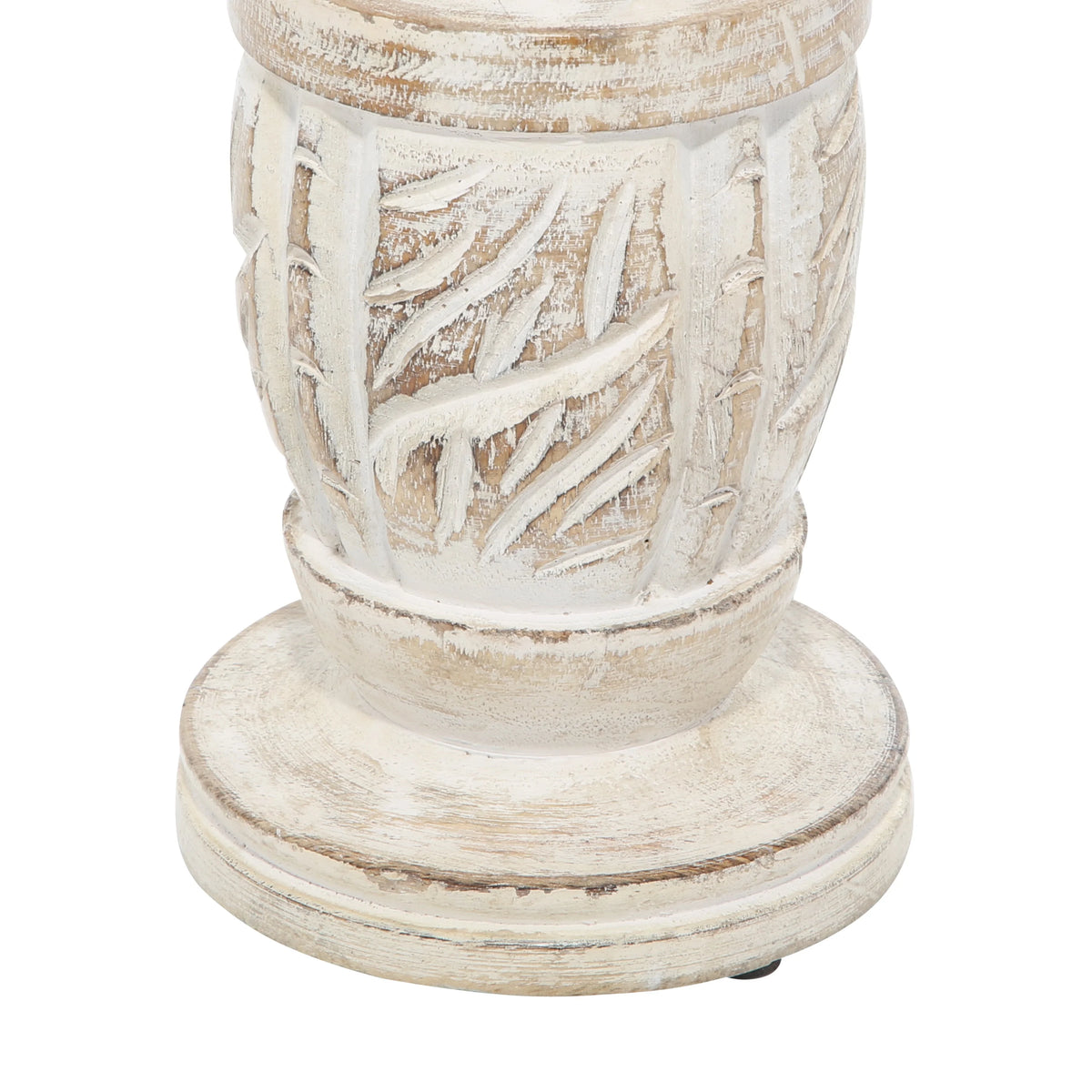 White Wash Wood Candle Holder Set of 3 H408799