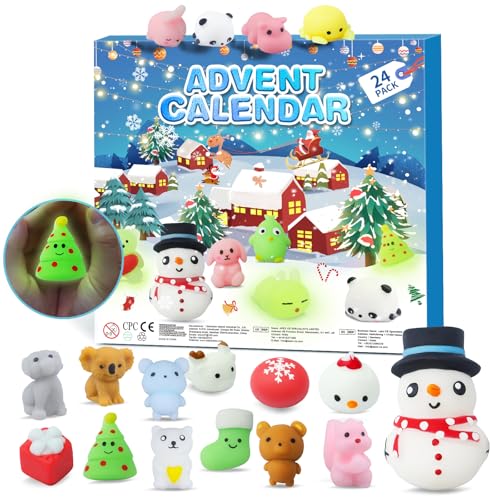 24 Pcs Squishies Fidget Advent Calendar Z620914