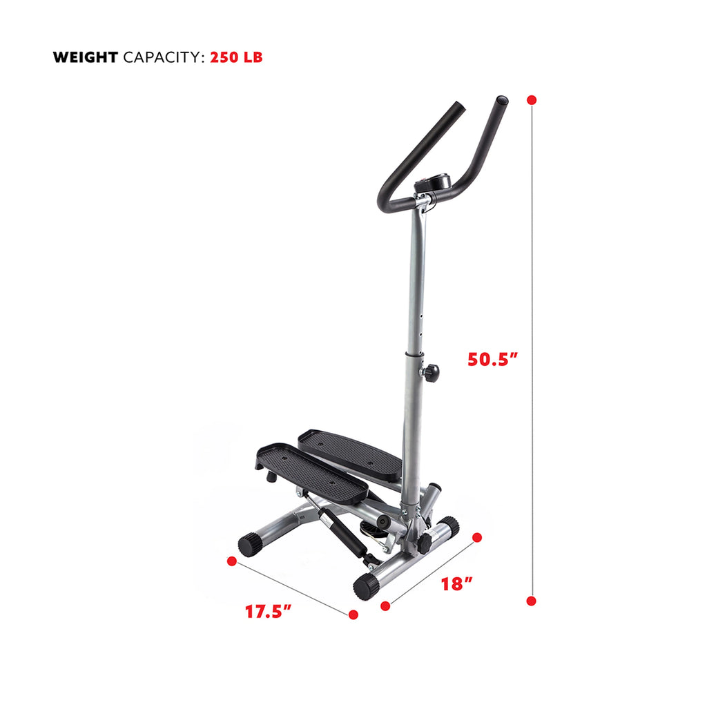 Stair Stepper Machine with Handlebar and LCD Monitor L530